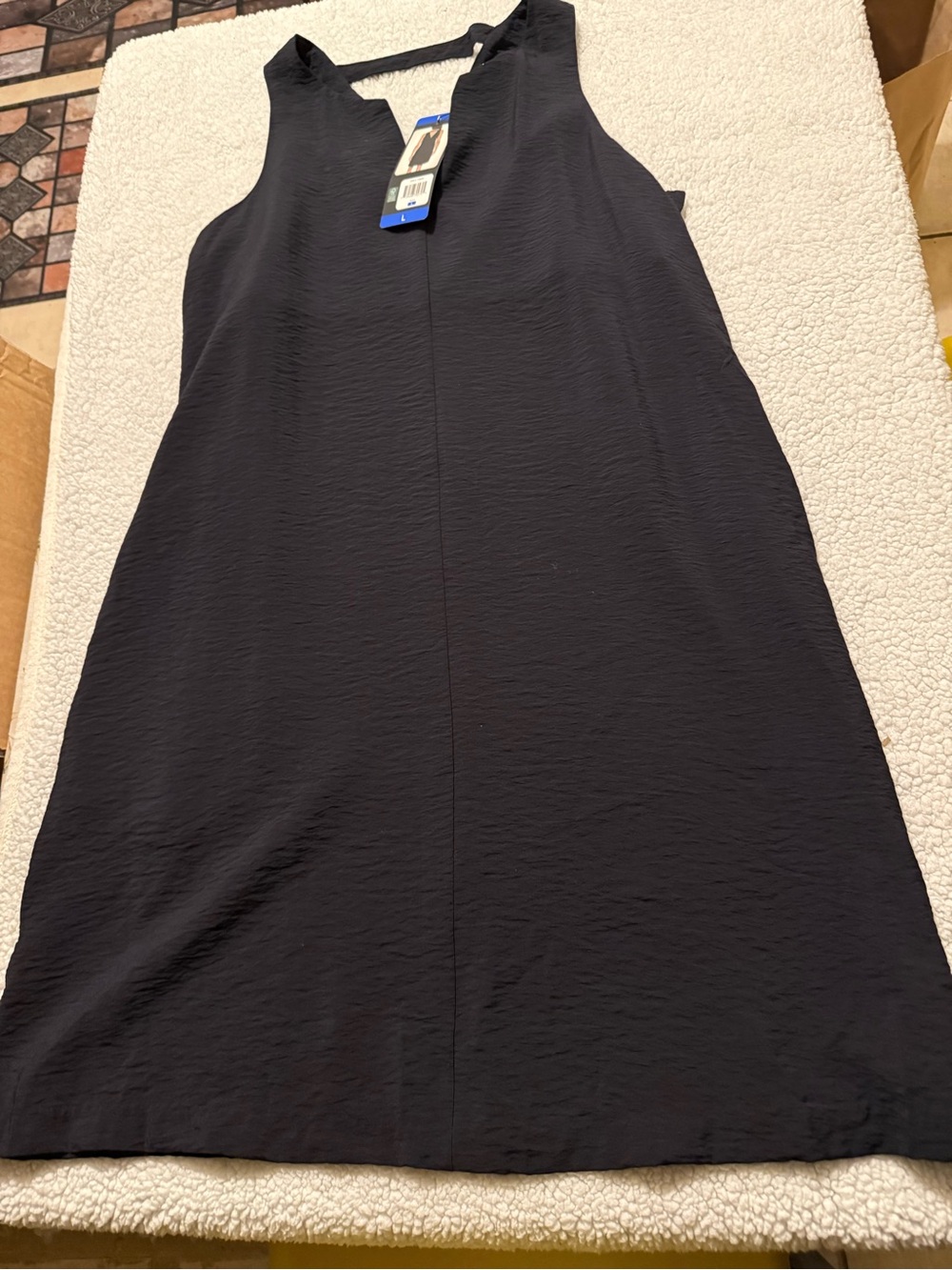 Banana Republic Black Textured Sleeveless Mini Dress